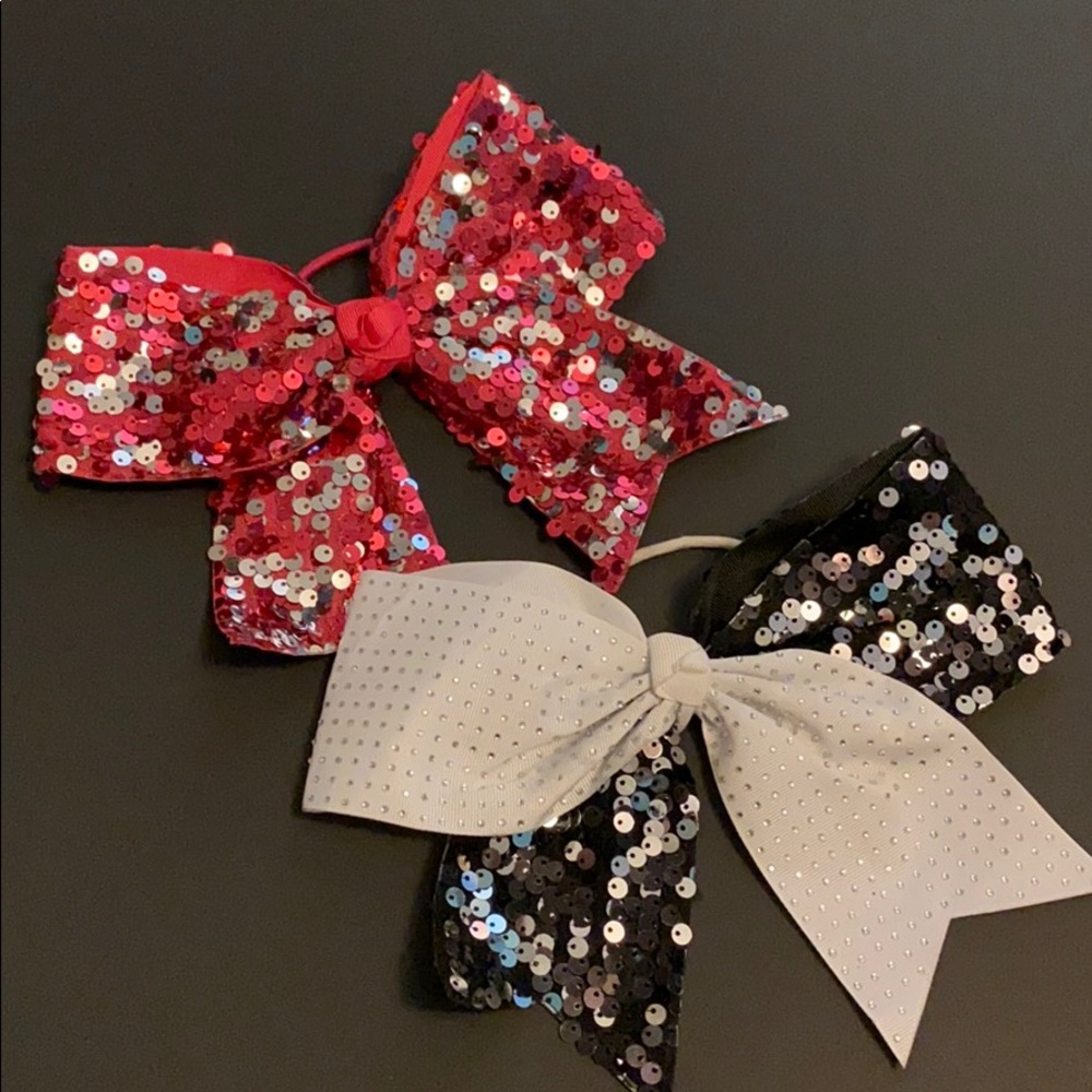Bundle of sparkly cheer bows
